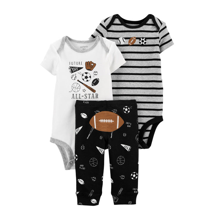Spring Autumn Baby Clothing Set - 3 Pieces for Infants