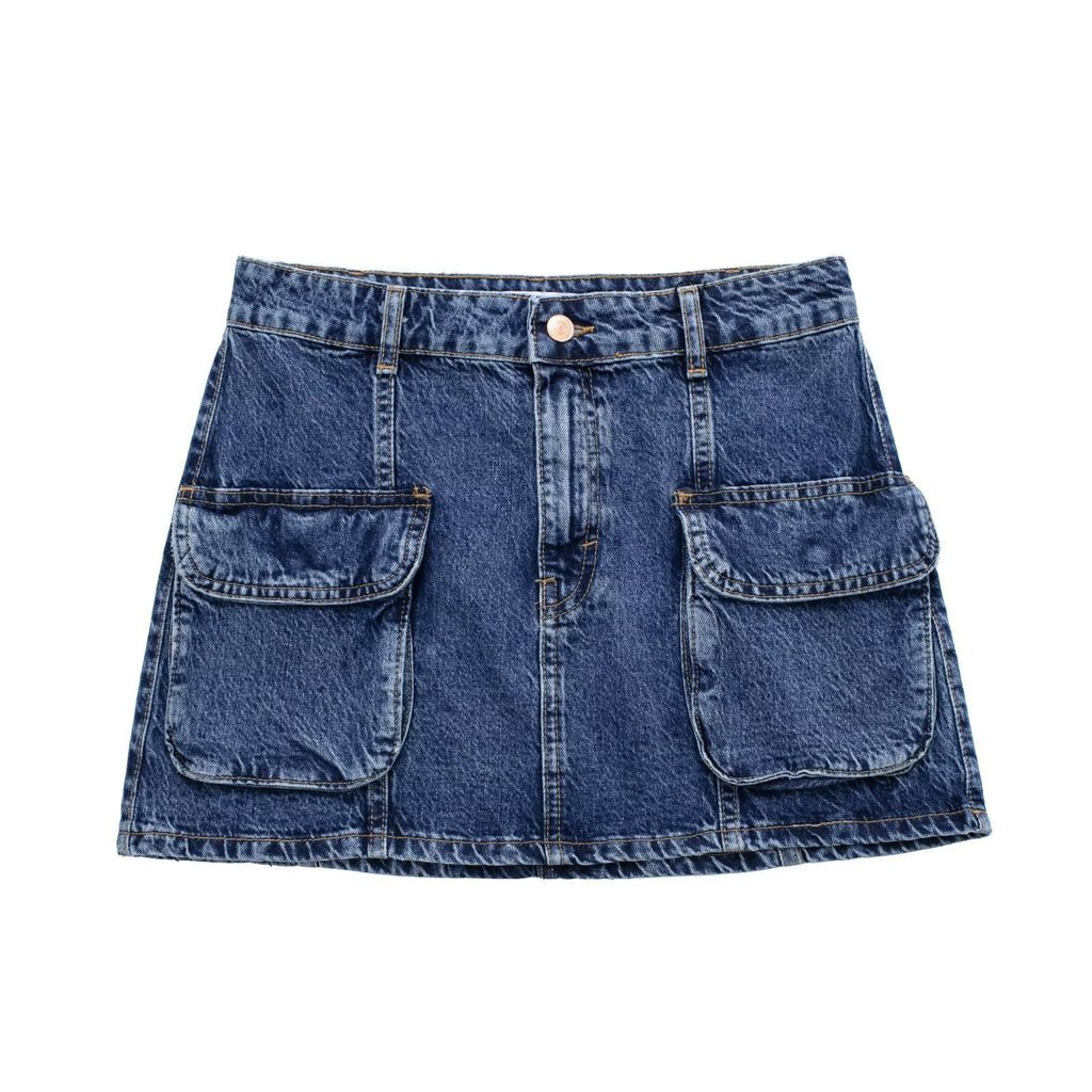 Denim Half Skirt for Women's Fashion Work Section