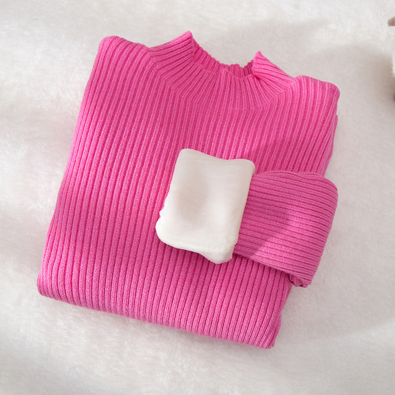 Fall Winter Kids Knitted Turtleneck Sweater