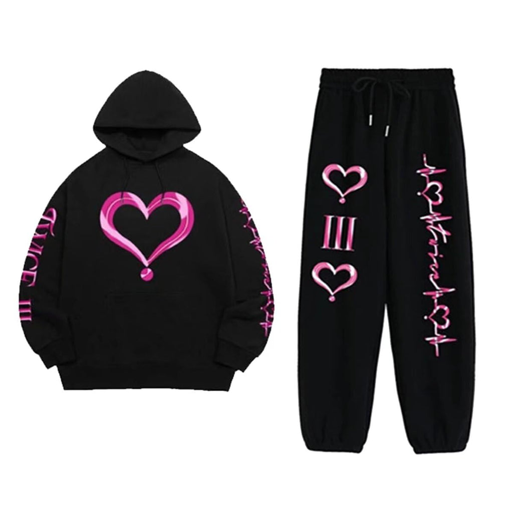 KPOP Twice Hoodie and Pants 4TH World Tour Merchandise Tzuyu Momo Sana Nayeon Sweatsuit
