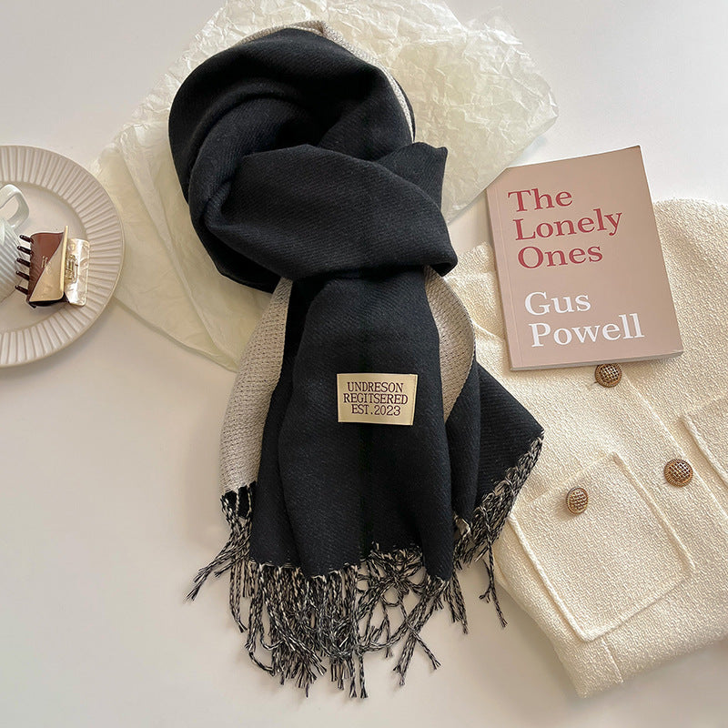 Double-Sided Cashmere Scarf for Women (Couple)