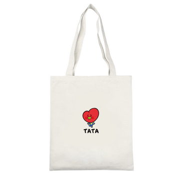 BTS Cartoon Canvas Shoulder Bag - Simple and Versatile
