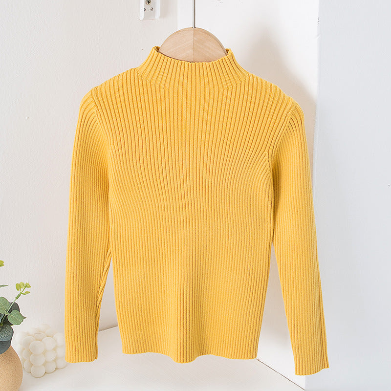 Fall Winter Kids Knitted Turtleneck Sweater