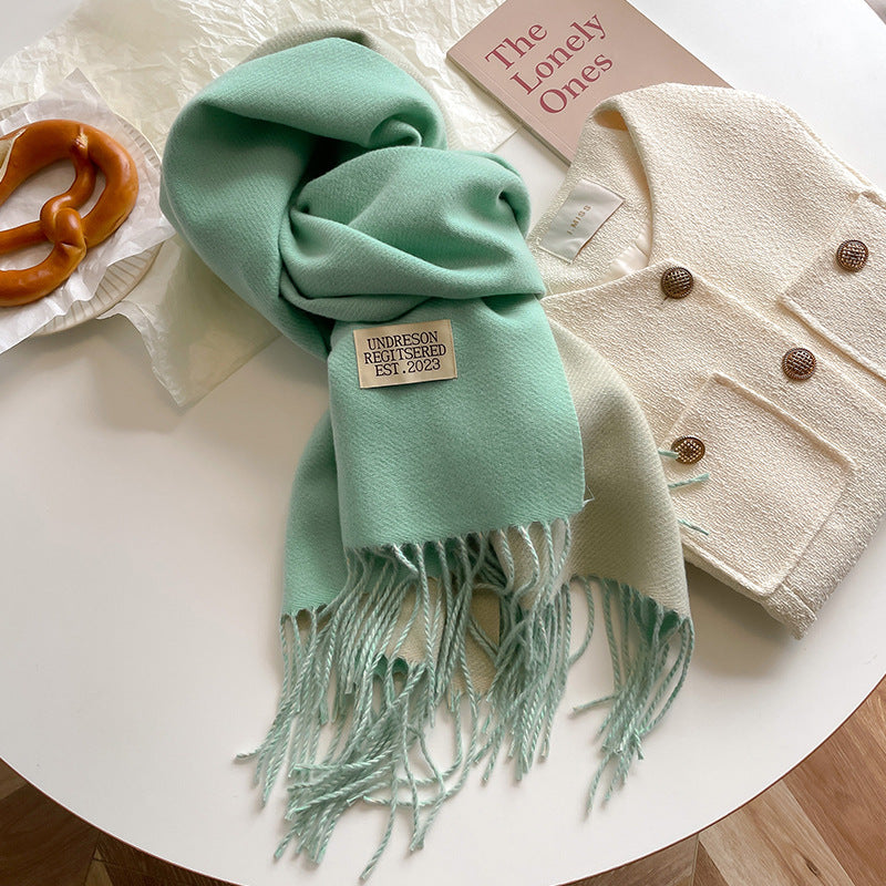 Double-Sided Cashmere Scarf for Women (Couple)