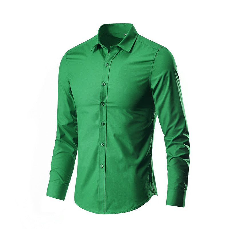 Spring New Men's Long Sleeve Shirt - Korean Style
