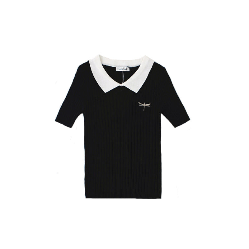 Jennie Style Blackpink Inspired Polo Knit Top for Women