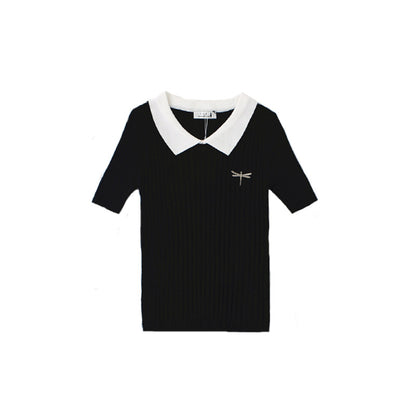 Jennie Style Blackpink Inspired Polo Knit Top for Women