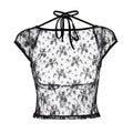 Trendy Lace Backless Crop Top for Women