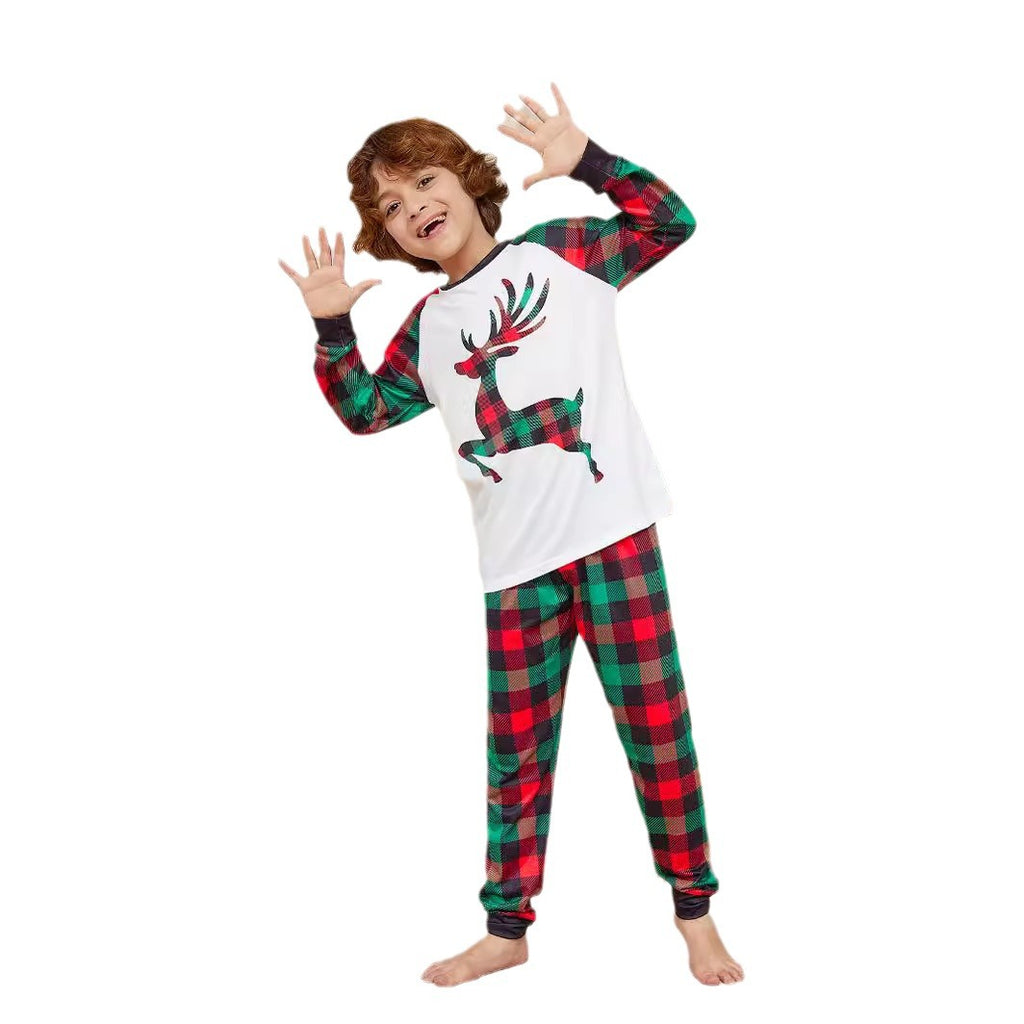 Christmas Family Cartoon Reindeer Pajama Set