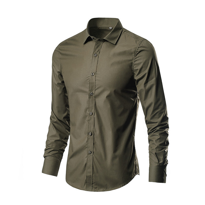 Spring New Men's Long Sleeve Shirt - Korean Style