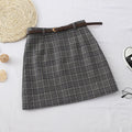 A-line Short Plaid Autumn Skirt