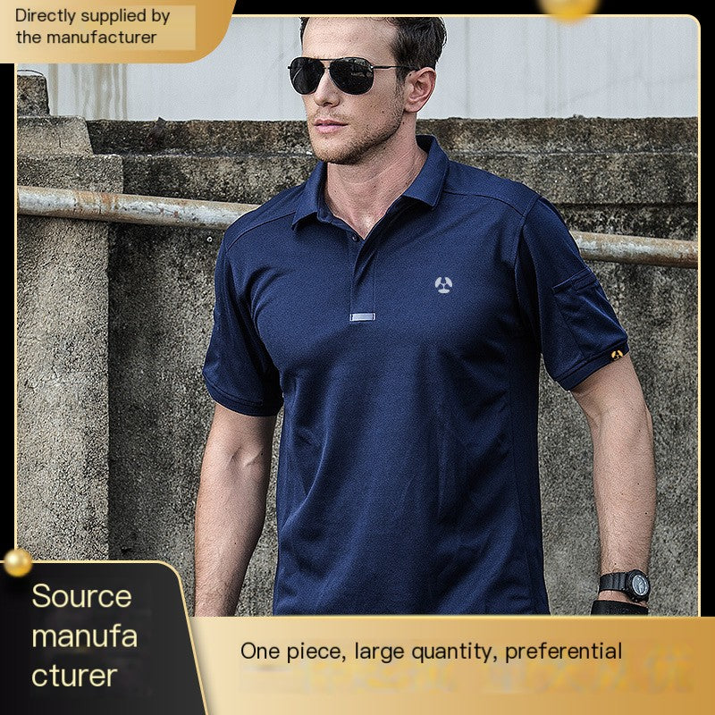 Men's Tactical Short Sleeve Polo Outdoor Quick-Dry Shirt