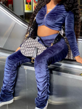 Fall Winter Fashion Hooded Long Sleeve Outfit Set