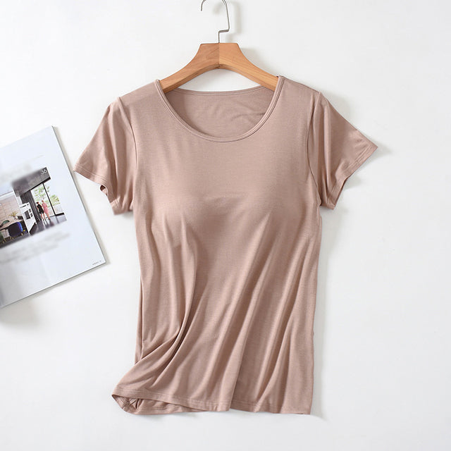 Women's Casual Summer T-Shirt with Cushion Fit