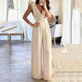 Women's Fashion V-Neck Sleeveless Jumpsuit