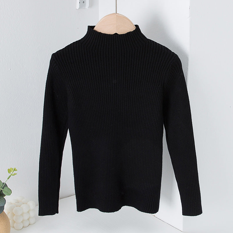 Fall Winter Kids Knitted Turtleneck Sweater