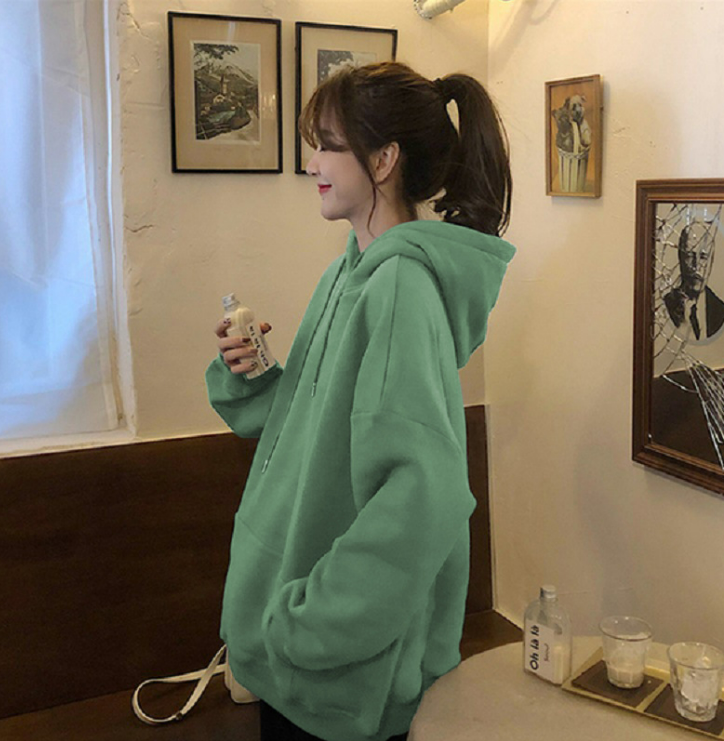 Women's Hooded Sweatshirt - Loose Fit, Multiple Colors