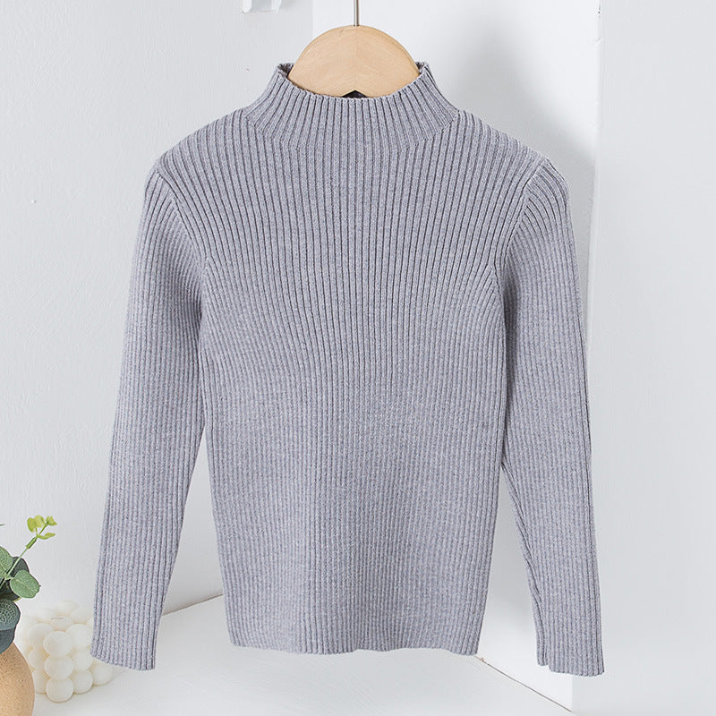 Fall Winter Kids Knitted Turtleneck Sweater