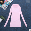 Women's High Neck Fleece Long Sleeve T-Shirt