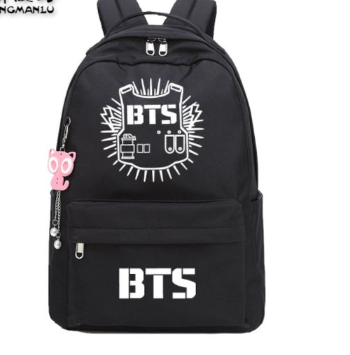 BTS Group Backpack - Unisex Canvas Shoulder Bag