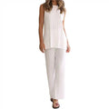 Summer Women's Cozy Knit Top & Wide Leg Pants Set