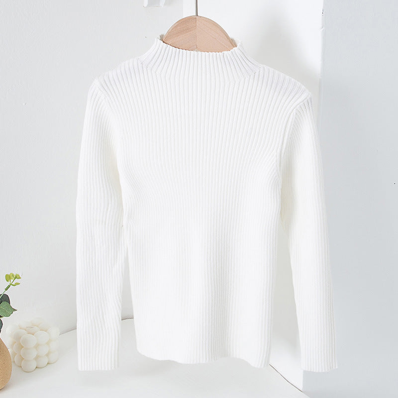Fall Winter Kids Knitted Turtleneck Sweater