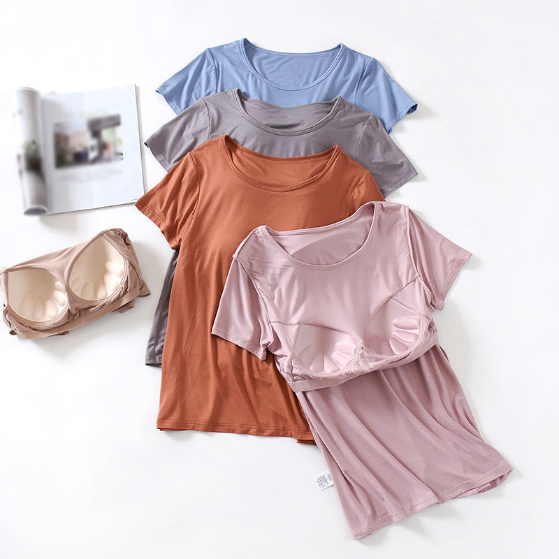 Women's Casual Summer T-Shirt with Cushion Fit