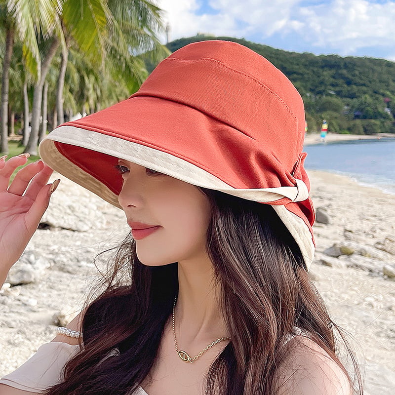 Korean Bowknot Short-Brim Fisherman Hat for Women