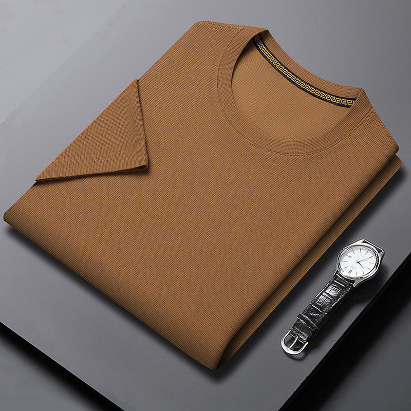 Men's Short Sleeve Waffle T-Shirt - Summer Casual