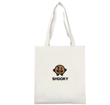 BTS Cartoon Canvas Shoulder Bag - Simple and Versatile