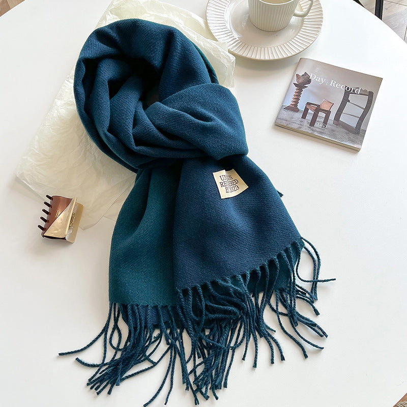 Double-Sided Cashmere Scarf for Women (Couple)