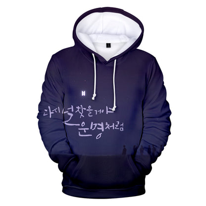 BTS Hoodie - Digital Print 3D Fashion Sweatshirt