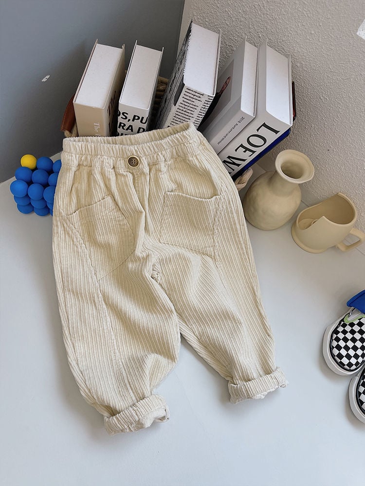 Children's Cotton Corduroy Trousers for Autumn/Winter
