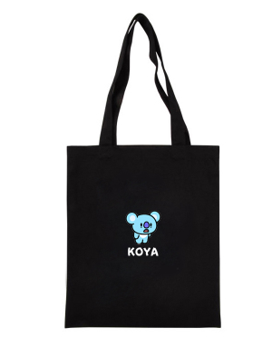 BTS Cartoon Canvas Shoulder Bag - Simple and Versatile