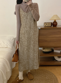 Spring Floral Ruffle Strap Dress - Vintage Chiffon