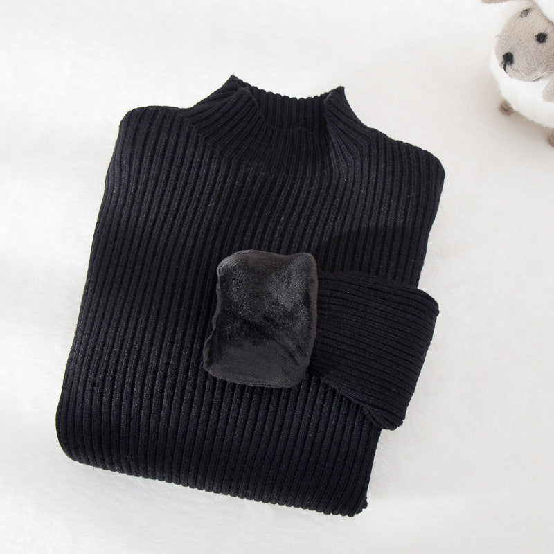 Fall Winter Kids Knitted Turtleneck Sweater