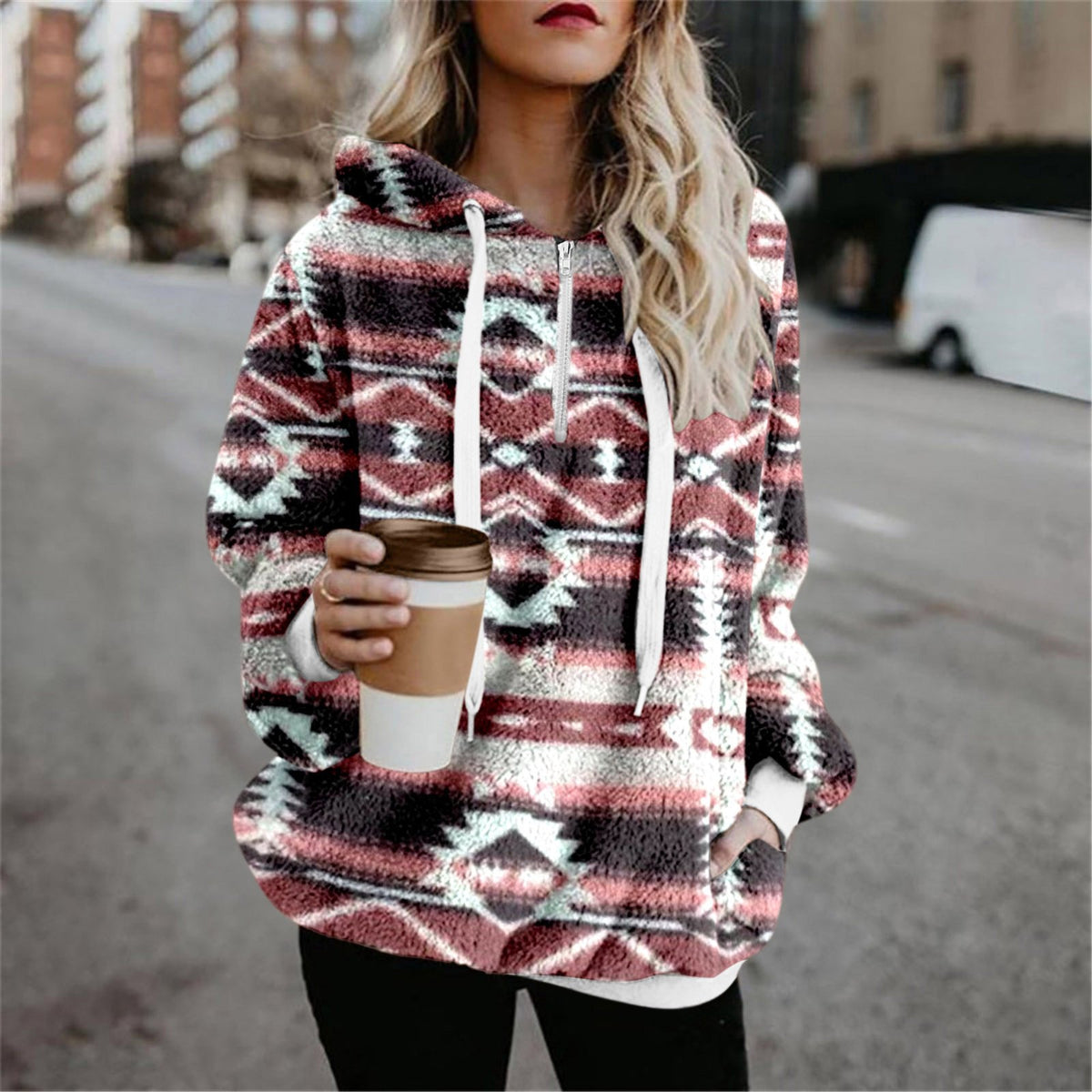 Hooded Loose Long Sleeve Fashion Sweater Top