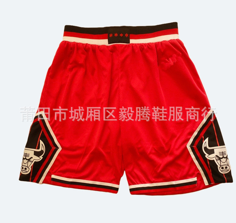 New Basketball Shorts with Embroidered Team Logos