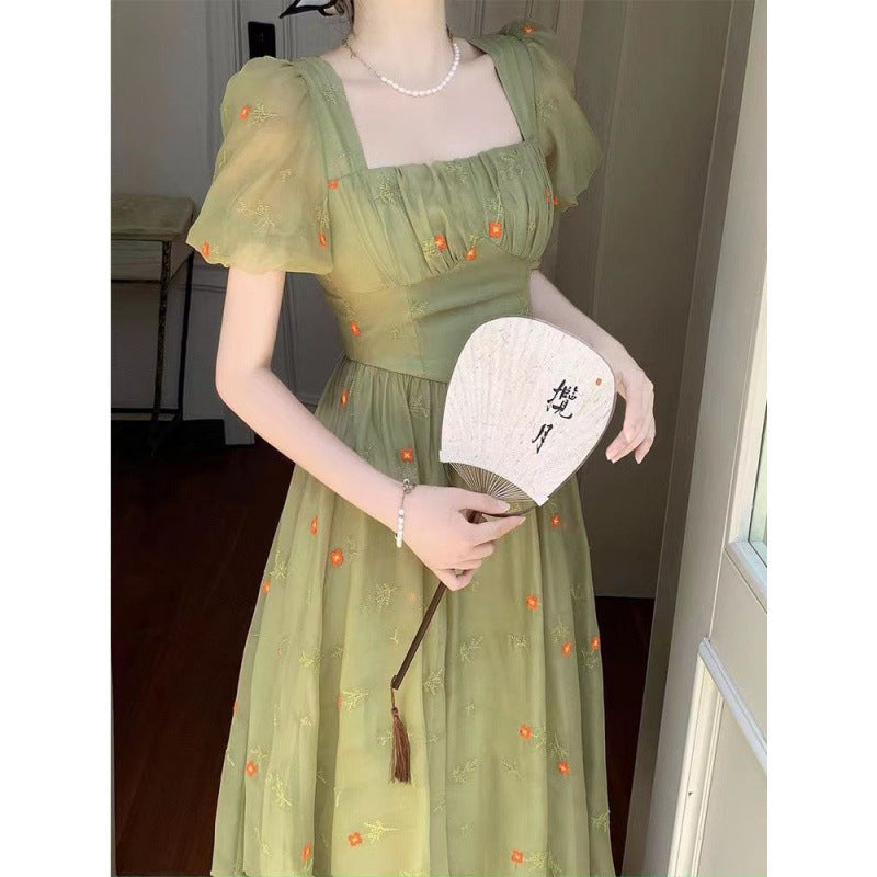 Floral Waist-Tightening Slimming Dress for Women
