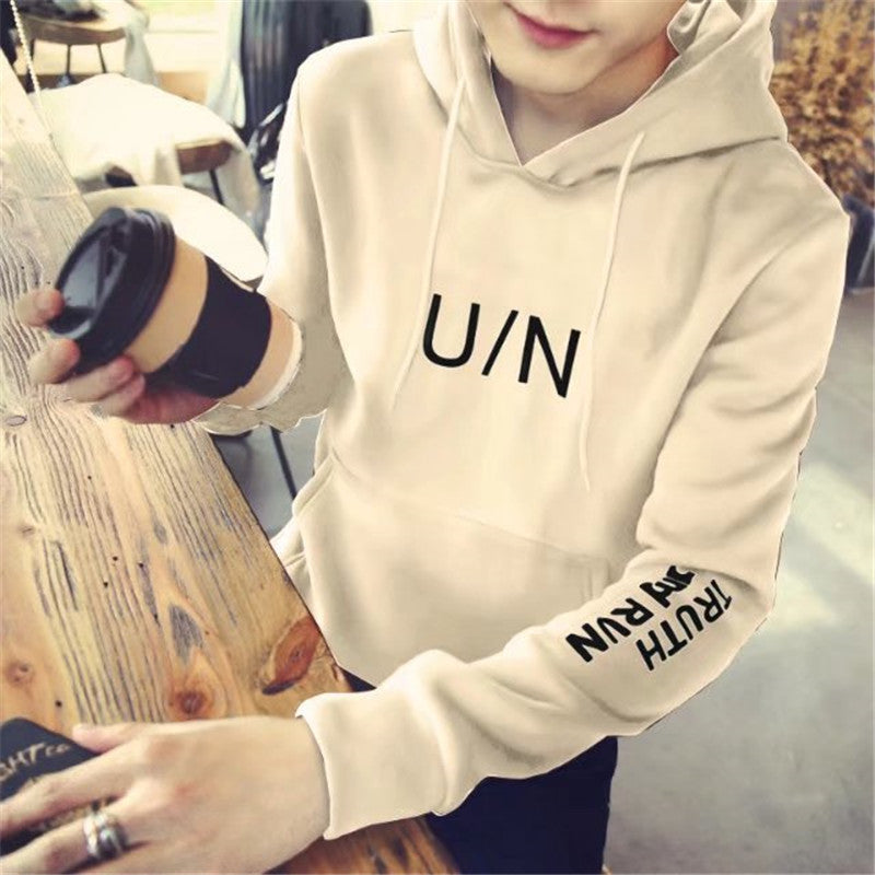 Men's Hooded Sweatshirt - Korean Style Pullover