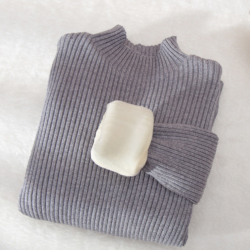 Fall Winter Kids Knitted Turtleneck Sweater